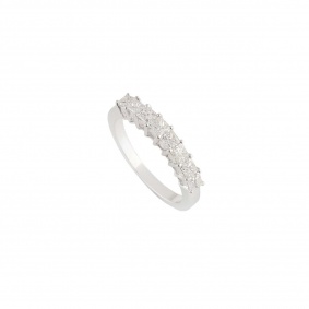 18k White Gold Diamond Half Eternity Ring 0.97ct 18k White Gold Diamond Half Eternity Ring 0.97ct